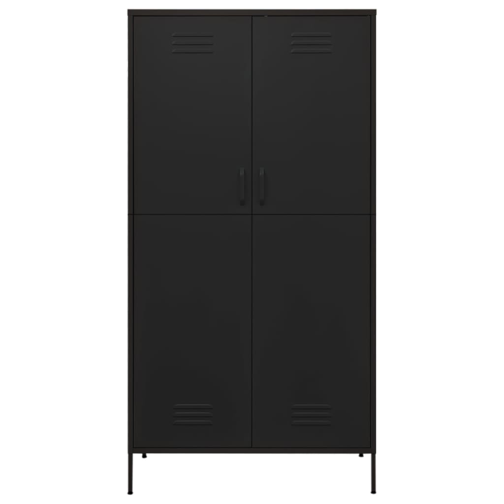 Steel Wardrobe 90cm Wide With 2 Doors - Vantage Home