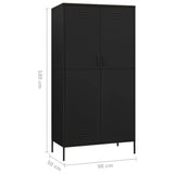 Steel Wardrobe 90cm Wide With 2 Doors - Vantage Home