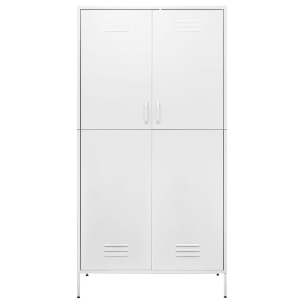 Steel Wardrobe 90cm Wide With 2 Doors - Vantage Home