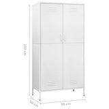 Steel Wardrobe 90cm Wide With 2 Doors - Vantage Home