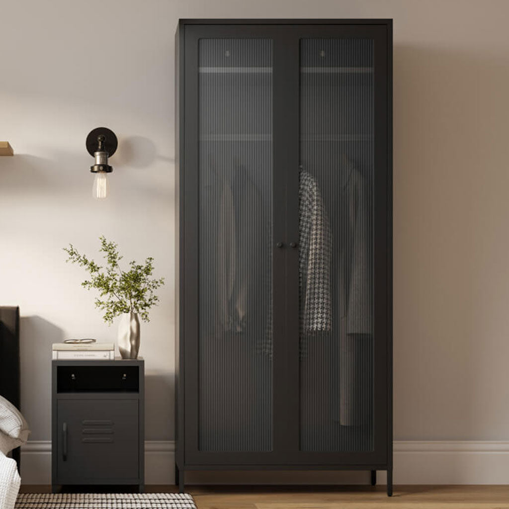 Steel Wardrobe With 2 Doors - Storm