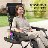 Steel Zero Gravity Folding Garden Sun Lounger in Set of 2 - Velmora