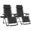 Steel Zero Gravity Folding Garden Sun Lounger in Set of 2 - Velmora