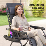 Steel Zero Gravity Folding Garden Sun Lounger in Set of 2 - Velmora