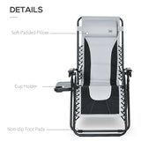 Steel Folding Reclining Zero Gravity Garden Sun Lounger Chair - Velmora