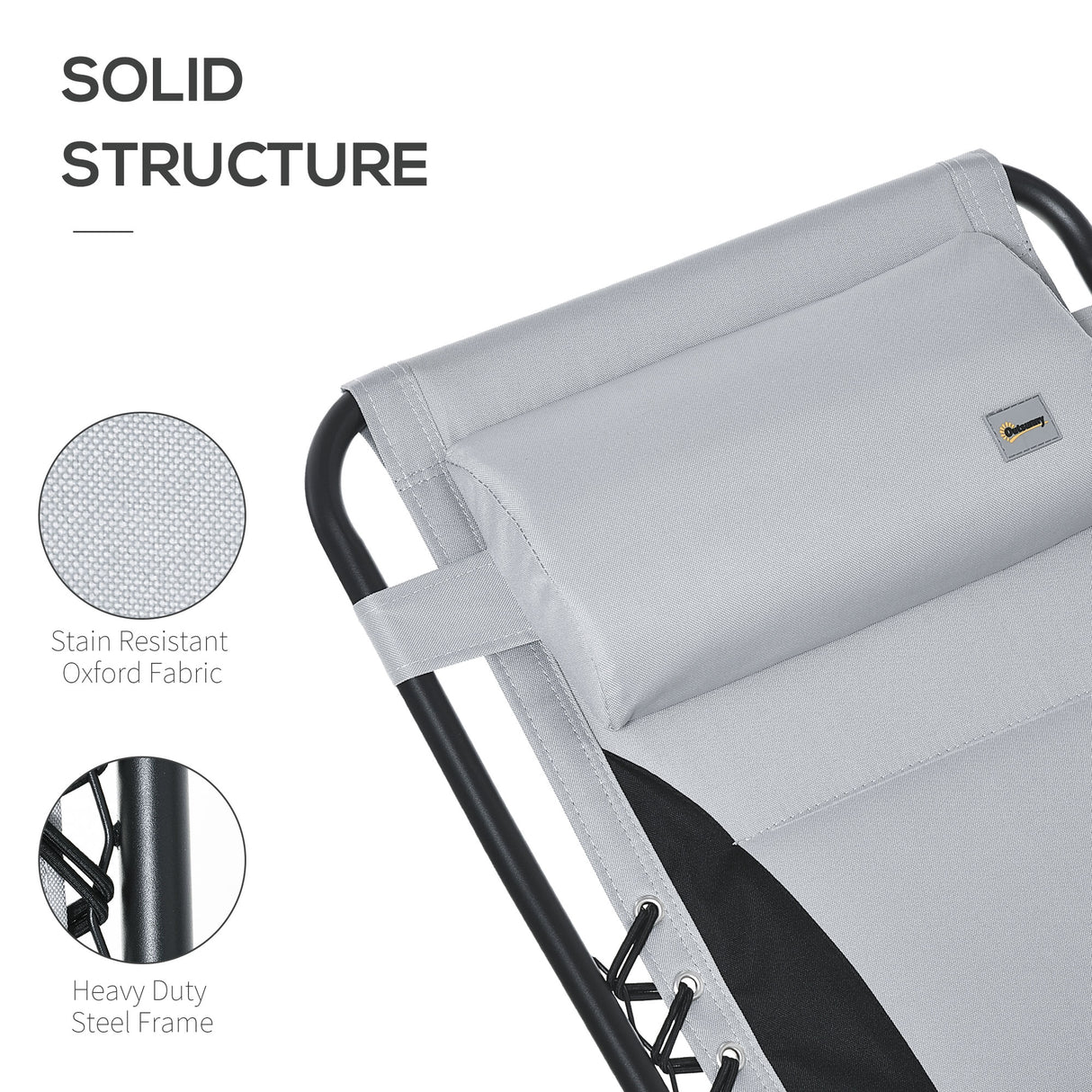 Steel Zero Gravity Folding Reclining Garden Sun Lounger Chair - Velmora