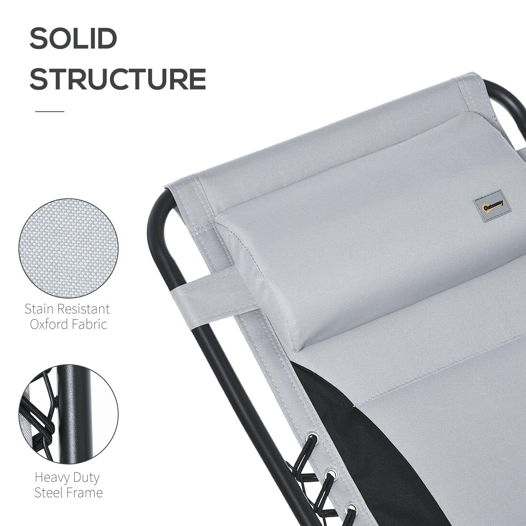 Steel Zero Gravity Folding Reclining Garden Sun Lounger Chair - Velmora