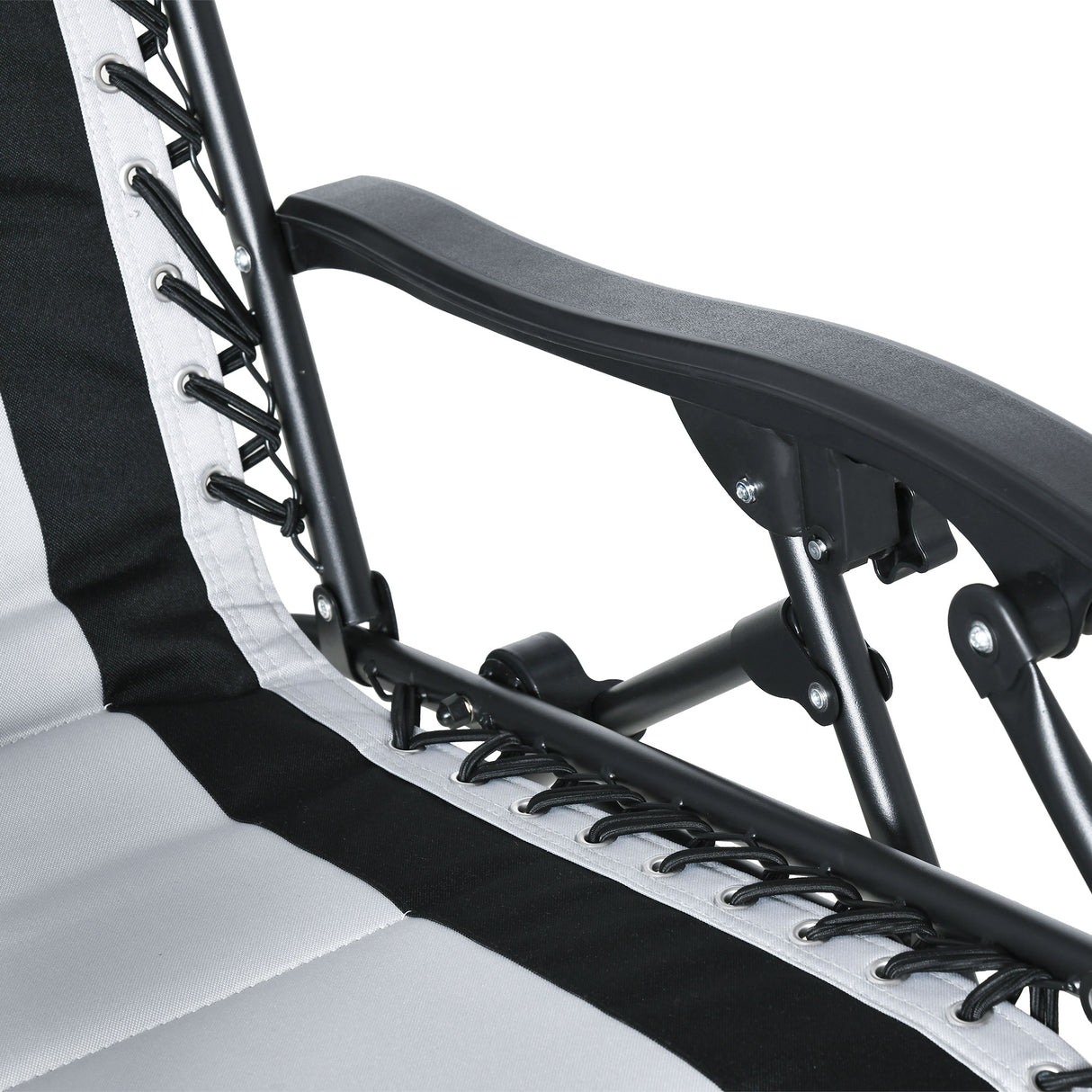 Steel Zero Gravity Folding Reclining Garden Sun Lounger Chair - Velmora