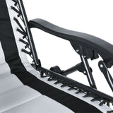 Steel Zero Gravity Folding Reclining Garden Sun Lounger Chair - Velmora