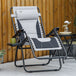 Steel Zero Gravity Folding Reclining Garden Sun Lounger Chair - Velmora