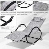 Steel Zero Gravity Rocking Garden Chair With Pillow - Velmora