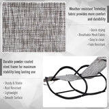 Steel Zero Gravity Rocking Garden Chair With Pillow - Velmora