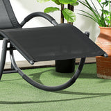 Steel Zero Gravity Rocking Garden Chair With Pillow - Velmora
