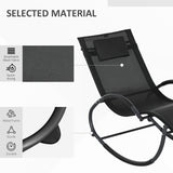Steel Zero Gravity Rocking Garden Chair With Pillow - Velmora