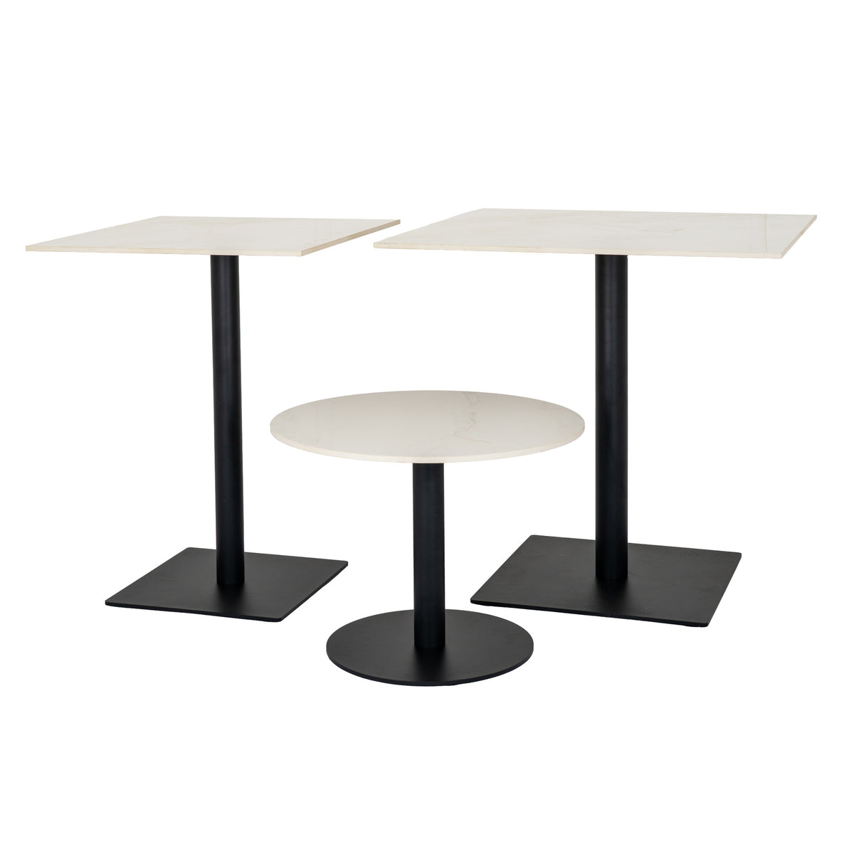 Stone Coffee Table 60cm Wide Round With Metal - Romanby