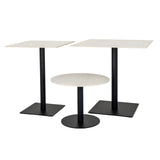Stone Coffee Table 60cm Wide Round With Metal - Romanby