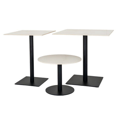 Stone Coffee Table 60cm Wide Round With Metal - Romanby