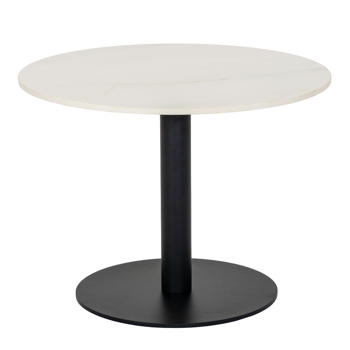 Stone Coffee Table 60cm Wide Round With Metal - Romanby