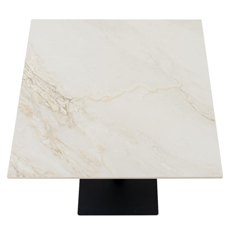 Stone Dining Table 60cm Wide for 4 People - Romanby