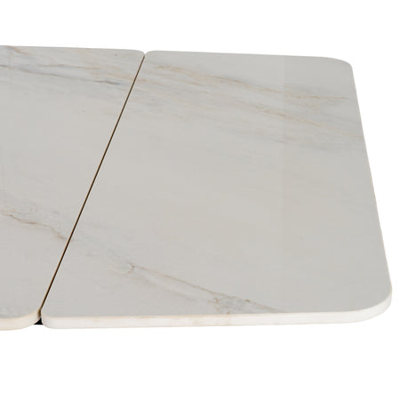 Stone Extending Dining Table 210cm Wide for 8 People - Romanby