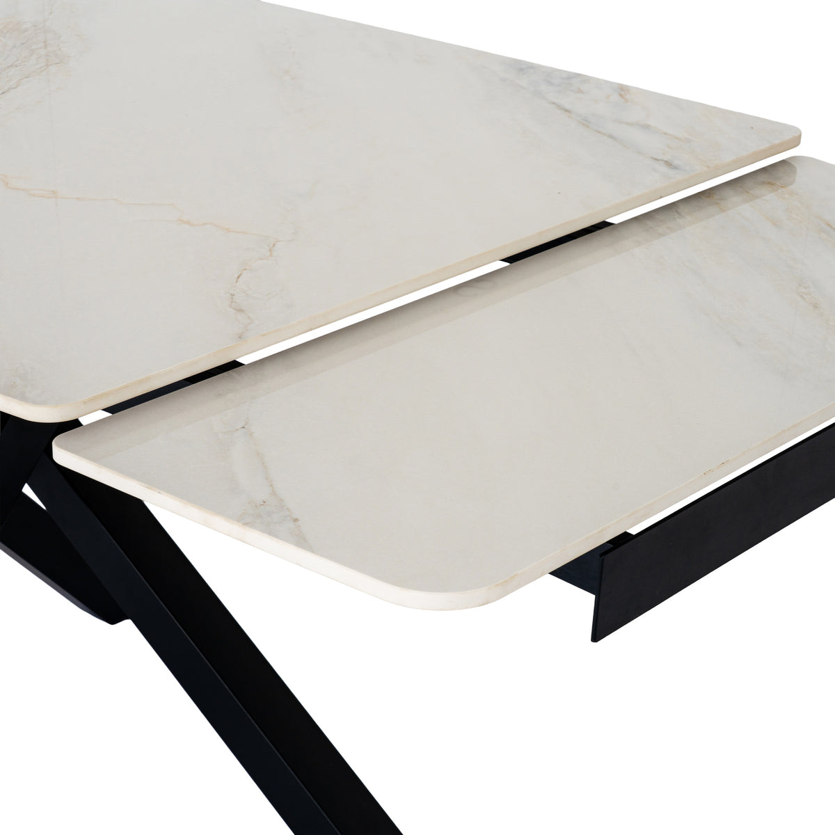 Stone Extending Dining Table 210cm Wide for 8 People - Romanby