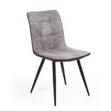 Suede Effect Fabric Dining Chairs in Set Of 2 - Rodeo