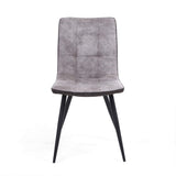 Suede Effect Fabric Dining Chairs in Set Of 2 - Rodeo