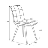 Suede Effect Fabric Dining Chairs in Set Of 2 - Rodeo