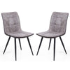 Suede Effect Fabric Dining Chairs in Set Of 2 - Rodeo
