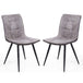Suede Effect Fabric Dining Chairs in Set Of 2 - Rodeo
