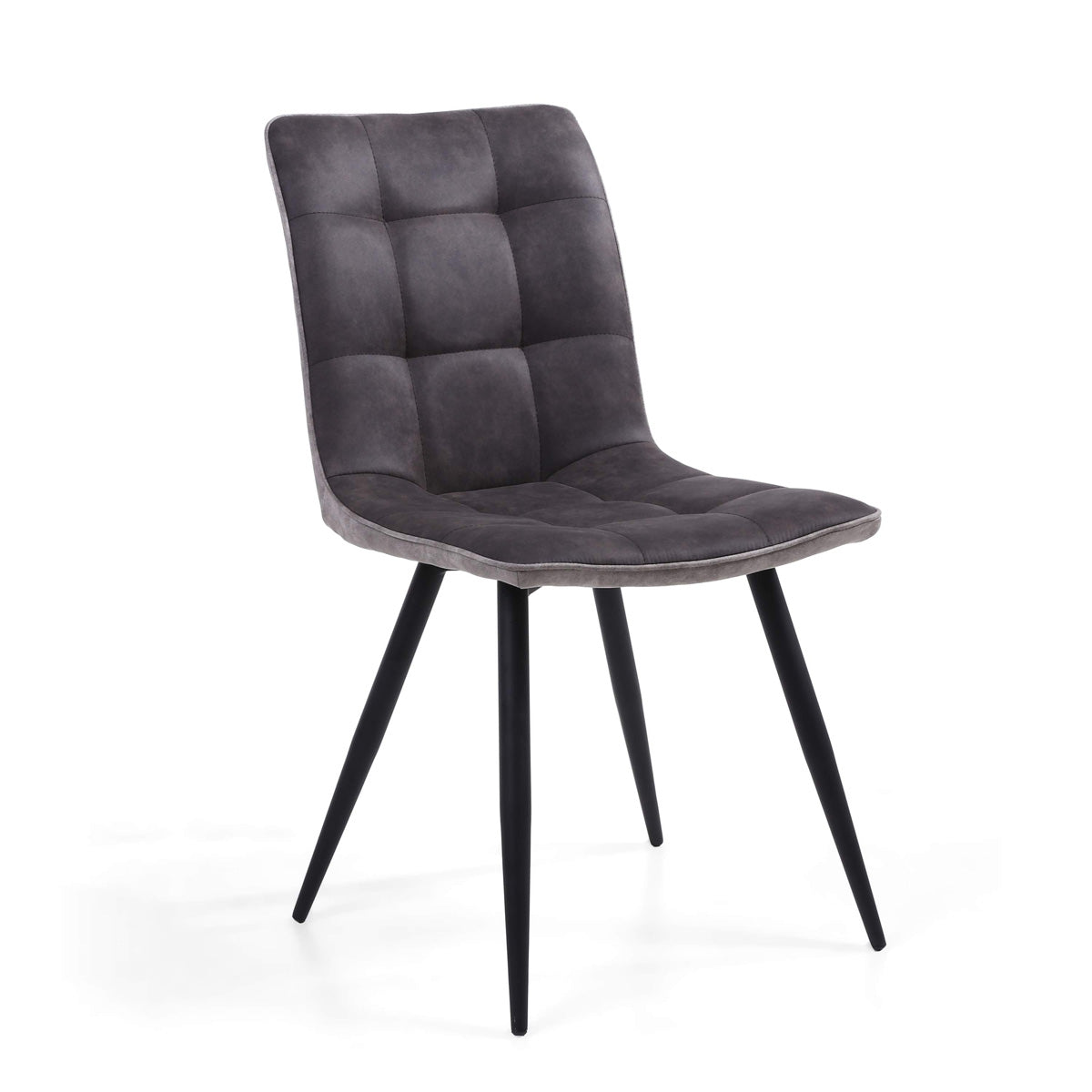 Suede Effect Fabric Dining Chairs in Set Of 2 - Rodeo