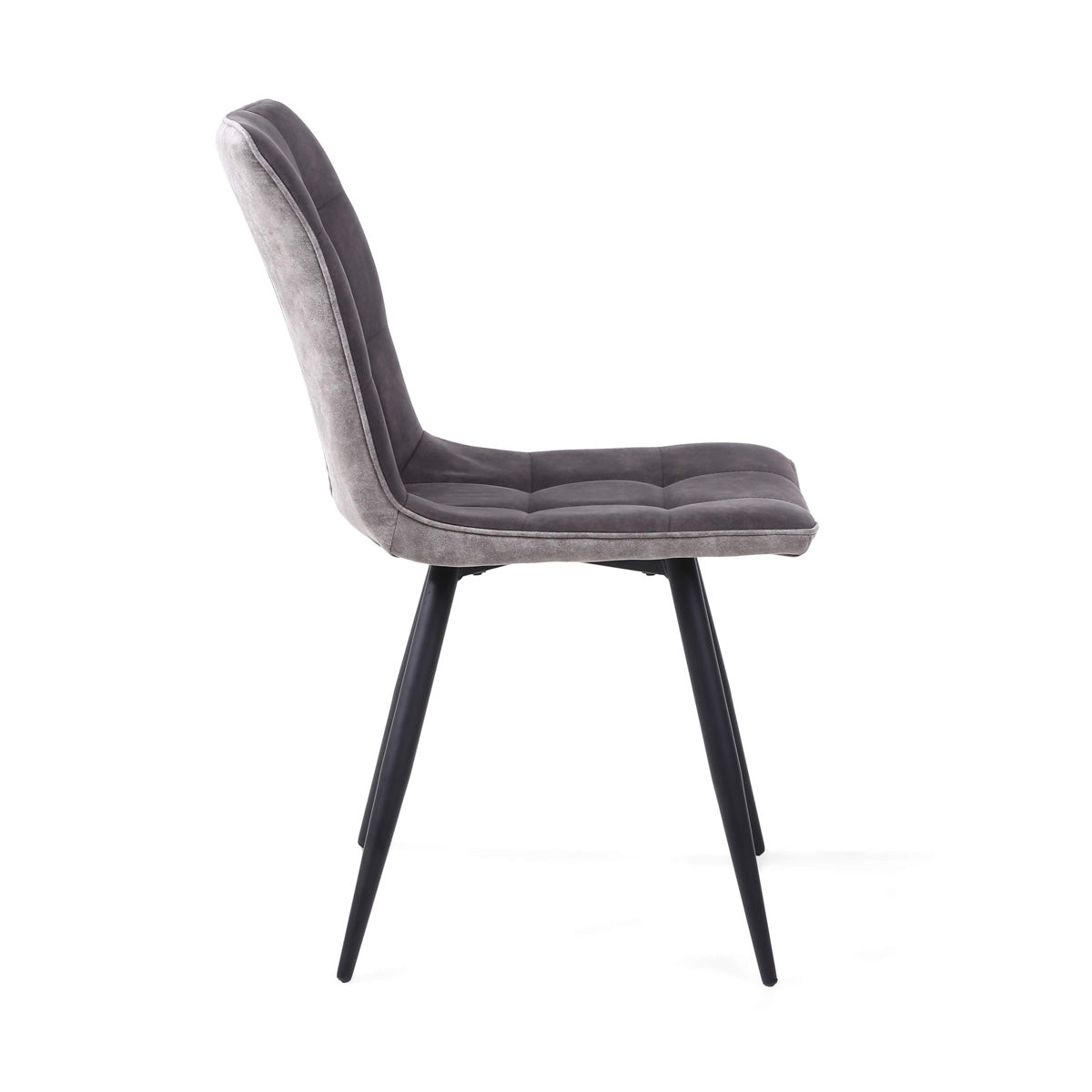 Suede Effect Fabric Dining Chairs in Set Of 2 - Rodeo