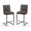 Suede Fabric Bar Stools in Set Of 2 - Brooklyn