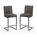 Suede Fabric Bar Stools in Set Of 2 - Brooklyn