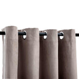 Suede Fabric Blackout Curtains With Metal Rings 245cm High 2 Pieces - Vantage Home
