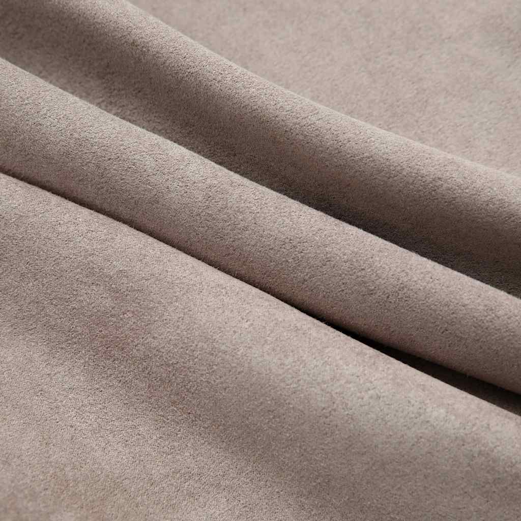 Suede Fabric Blackout Curtains With Metal Rings 245cm High 2 Pieces - Vantage Home