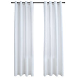 Suede Fabric Blackout Curtains With Metal Rings 245cm High 2 Pieces - Vantage Home