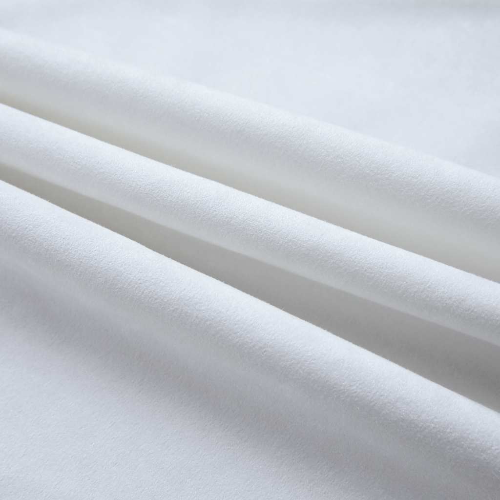 Suede Fabric Blackout Curtains With Metal Rings 245cm High 2 Pieces - Vantage Home