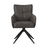 Suede Fabric Dining Chair With Swivel Function - Vianni