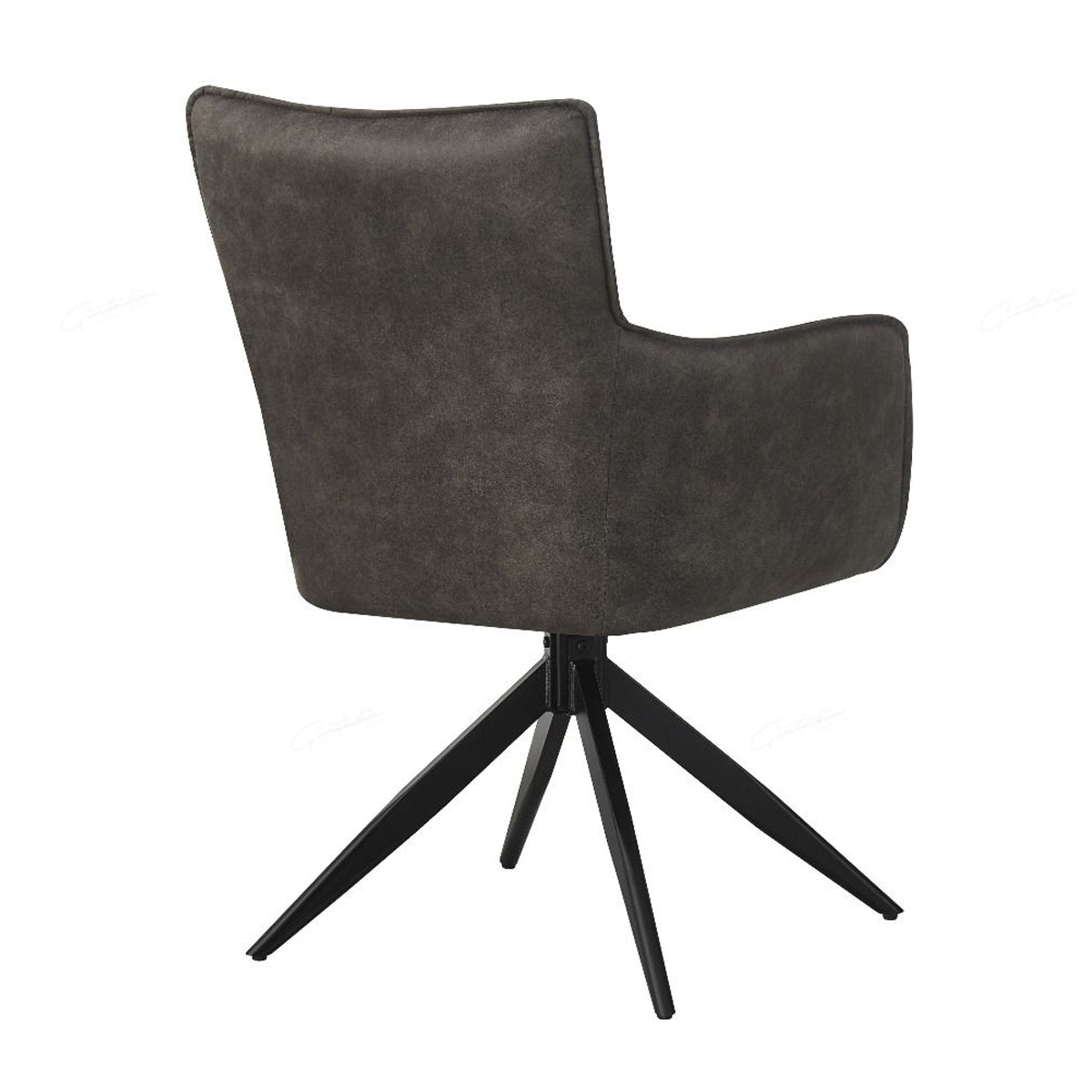 Suede Fabric Dining Chair With Swivel Function - Vianni