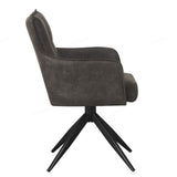 Suede Fabric Dining Chair With Swivel Function - Vianni