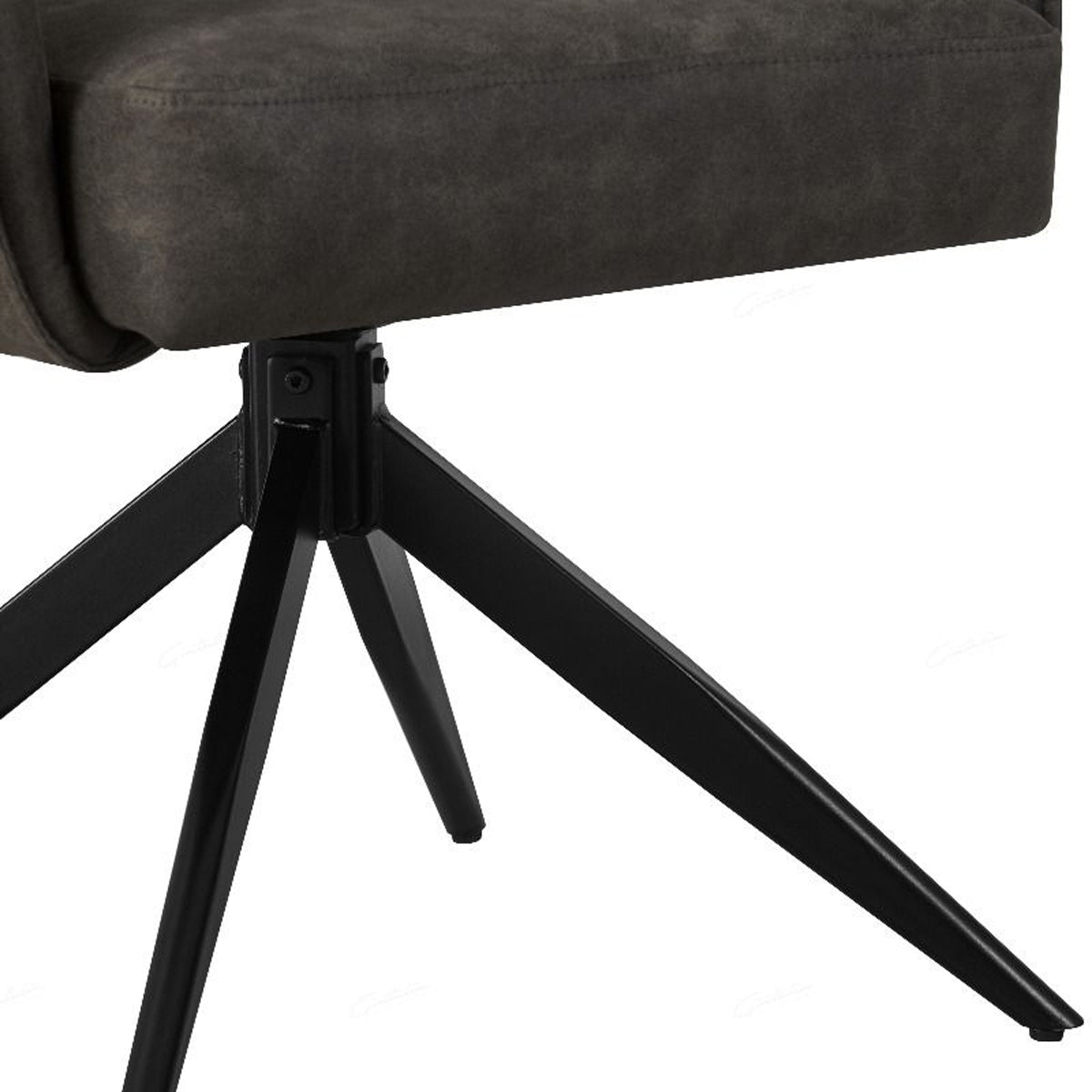 Suede Fabric Dining Chair With Swivel Function - Vianni