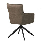 Suede Fabric Dining Chair With Swivel Function - Vianni