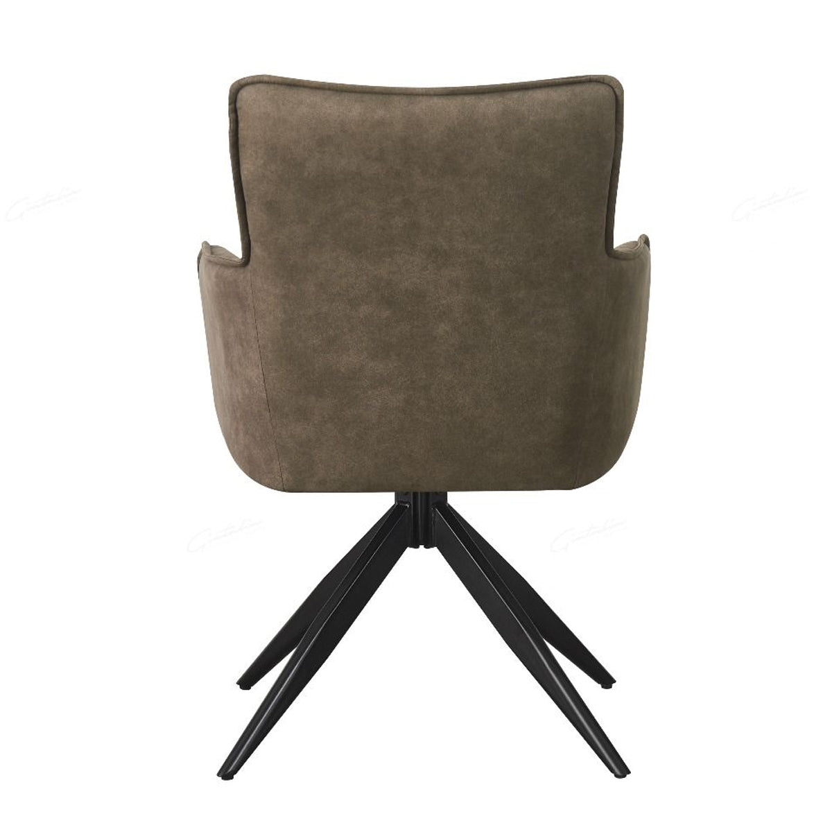 Suede Fabric Dining Chair With Swivel Function - Vianni