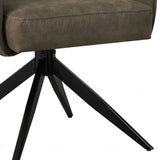 Suede Fabric Dining Chair With Swivel Function - Vianni