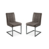 Suede Fabric Dining Chairs in Set Of 2 - Brooklyn