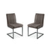 Suede Fabric Dining Chairs in Set Of 2 - Brooklyn