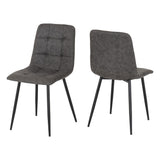 Suede Fabric Dining Chairs in Set Of 2 - Fenton