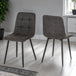 Suede Fabric Dining Chairs in Set Of 2 - Fenton