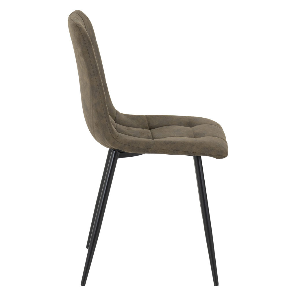 Suede Fabric Dining Chairs in Set Of 2 - Fenton